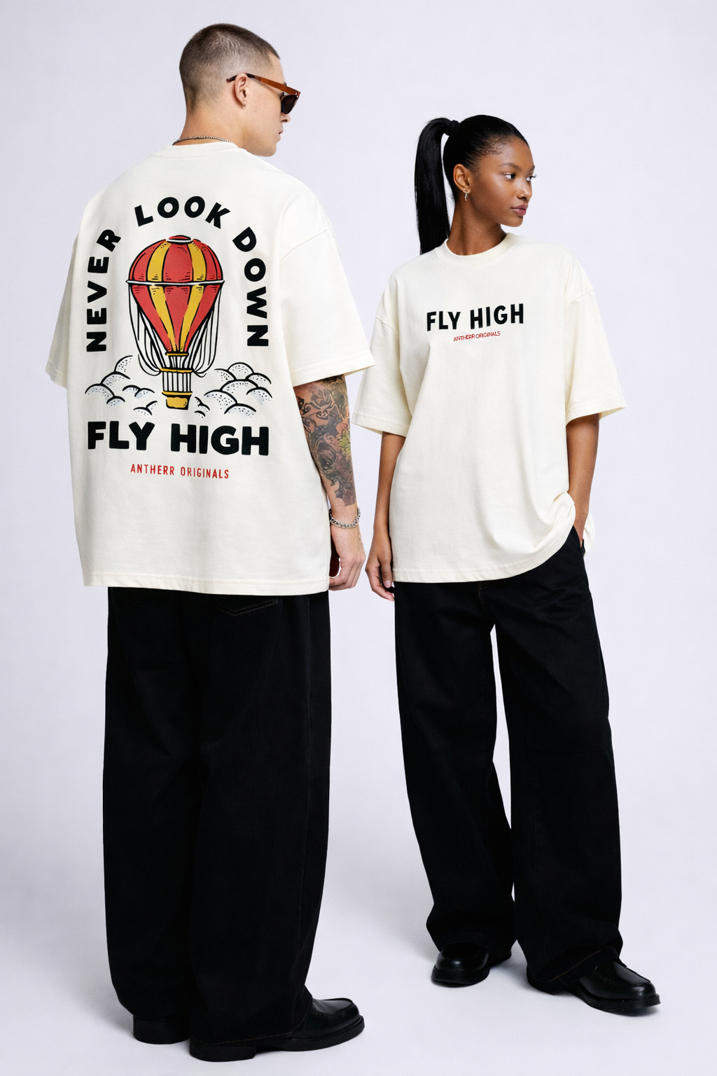 Fly High Oversized T-Shirt for Men & Women | Antherr Originals