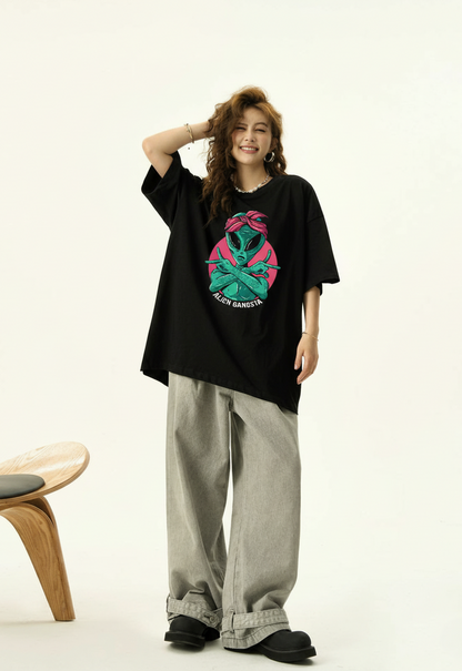 Alien Gangsta Unisex Oversized T-Shirt | Antherr Core