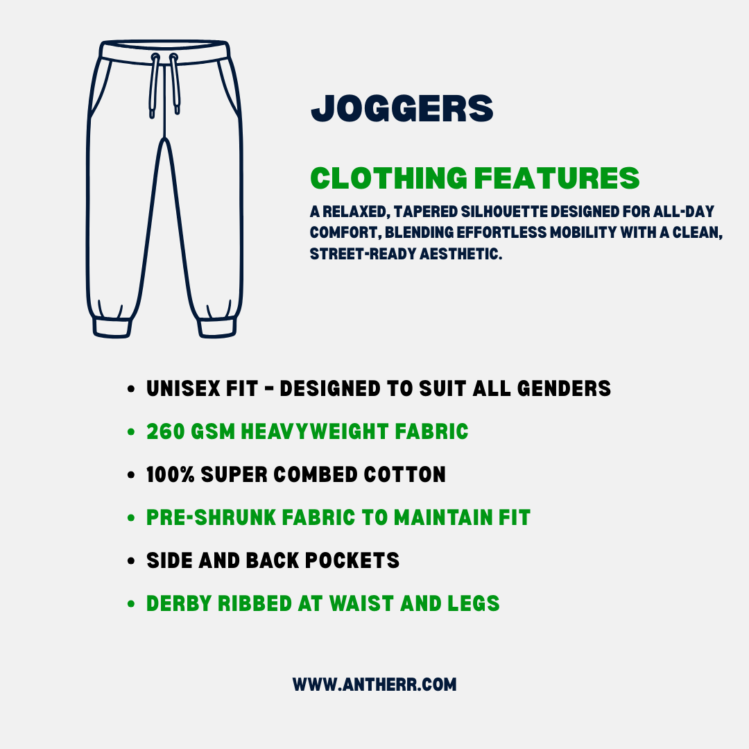 Black Unisex Everyday Joggers