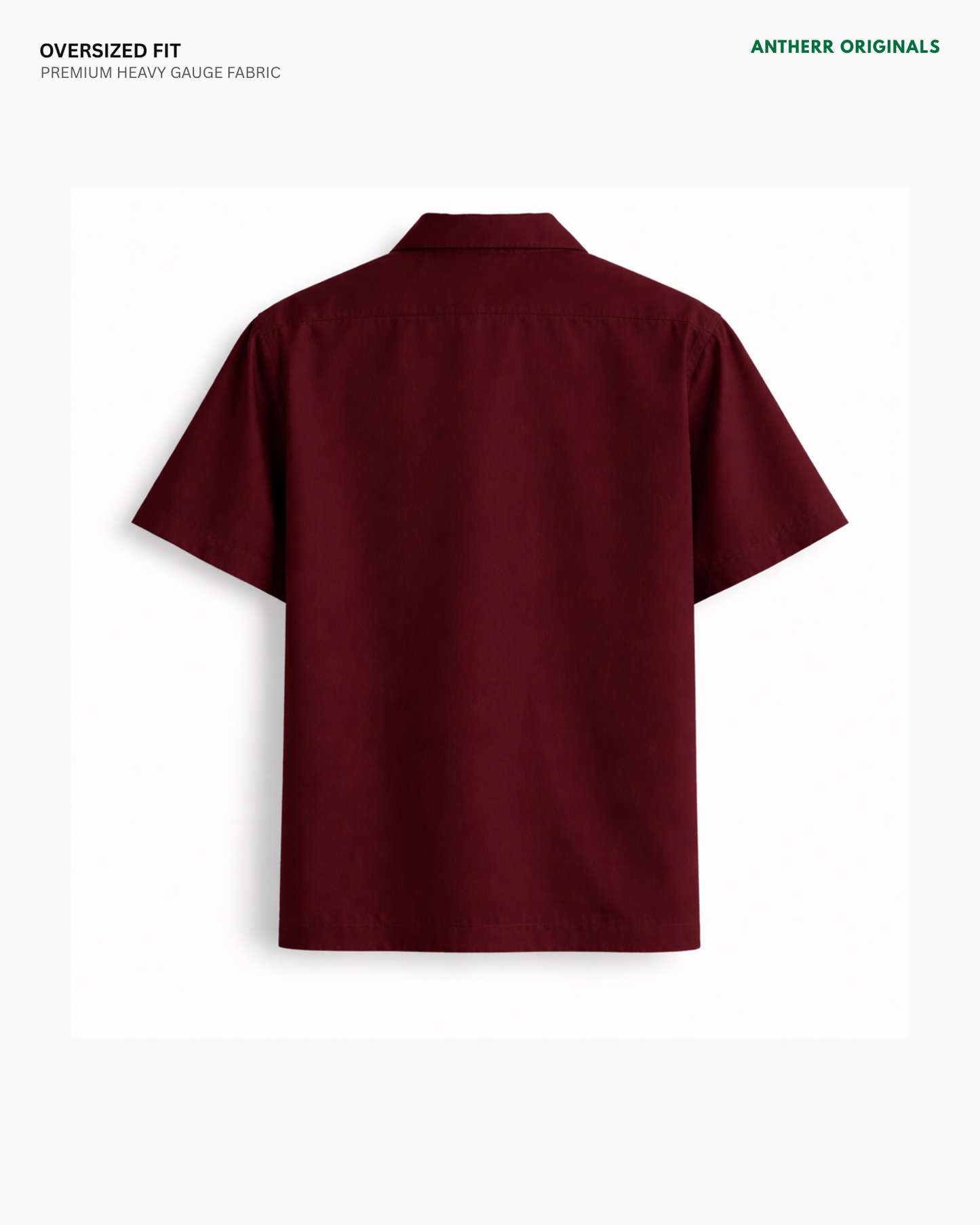 Basic Maroon Unisex Oversized Shirt | Antherr Originals