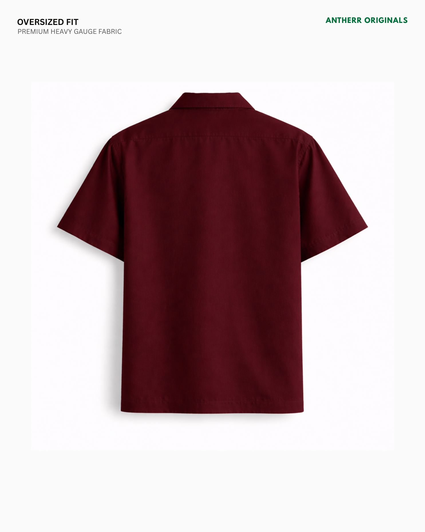 Basic Maroon Unisex Oversized Shirt | Antherr Originals