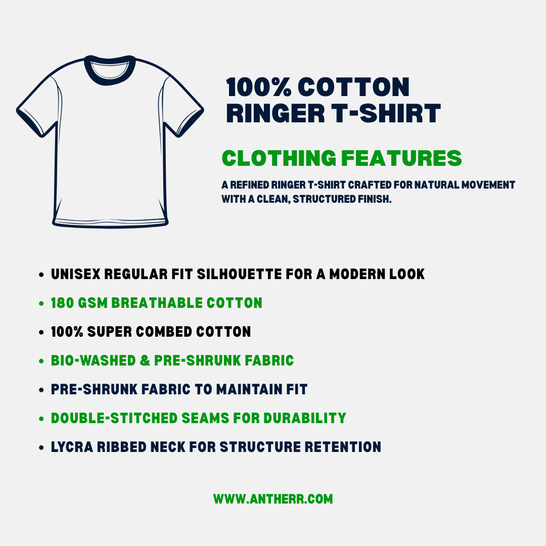 Into the Sun Embroidered Ringer Regular Fit T-Shirt | Antherr Core