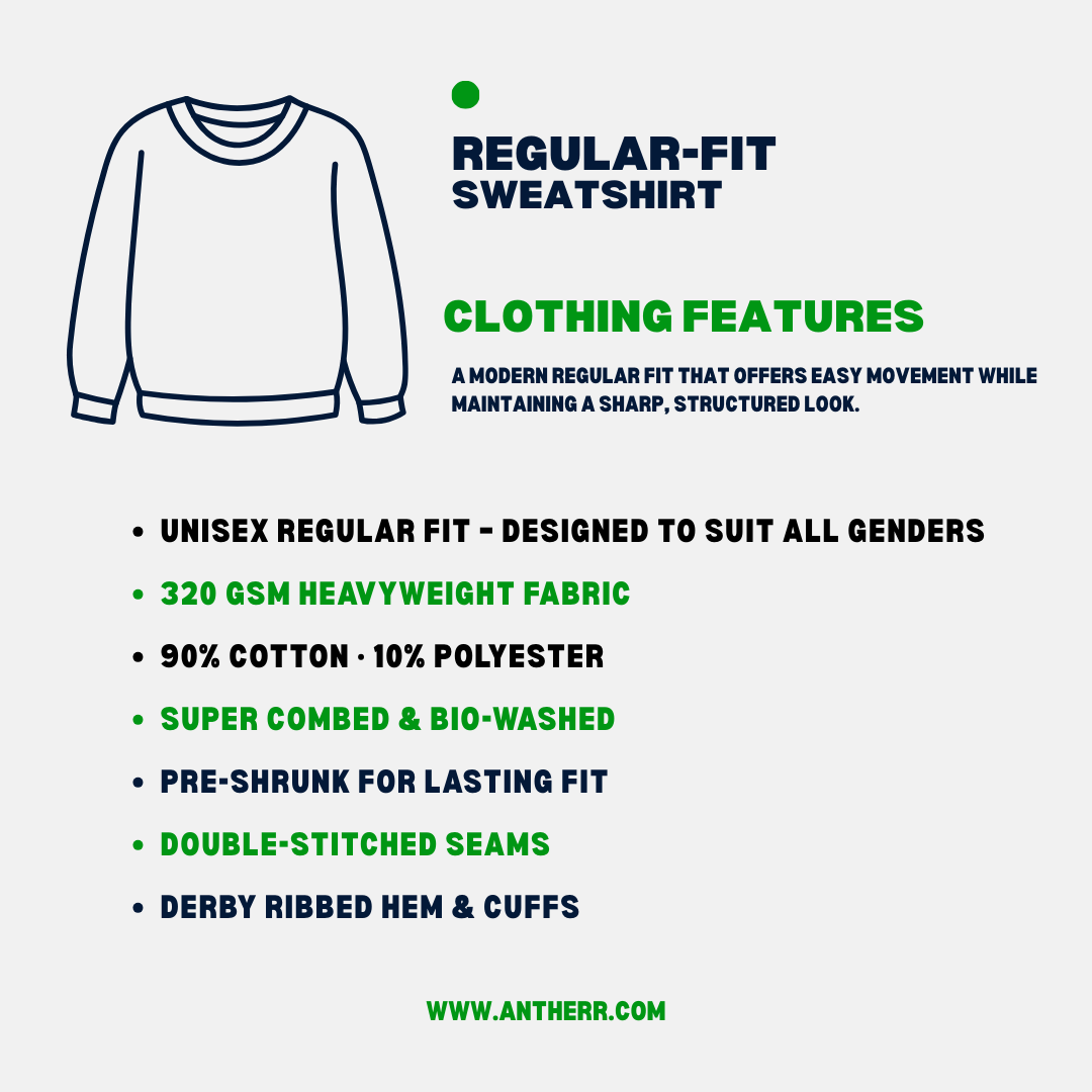 Basic Olive Green Unisex Winter Sweatshirt | Regular Fit