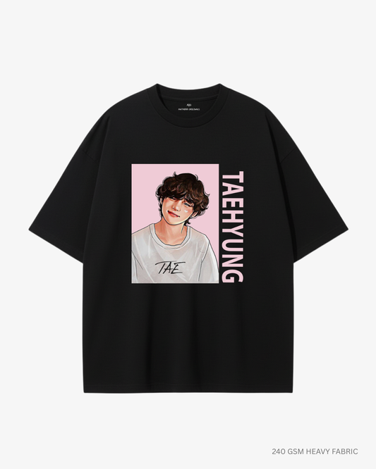 Kim Taehyung Unisex Oversized T-Shirts BLACK