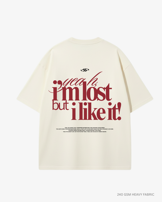 I'm Lost Unisex Oversized T-Shirt | Antherr Originals OFF WHITE Cotton 240 GSM