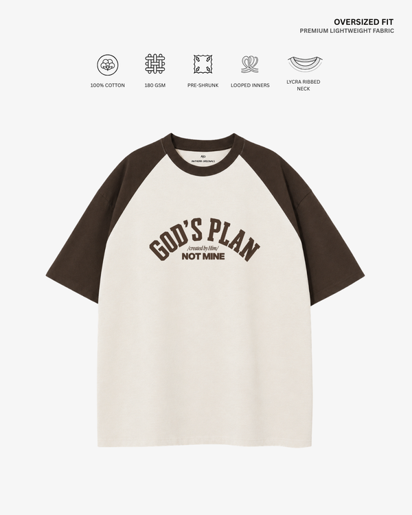 Gods Plan Unisex Raglan Oversized T-Shirt | Antherr Core