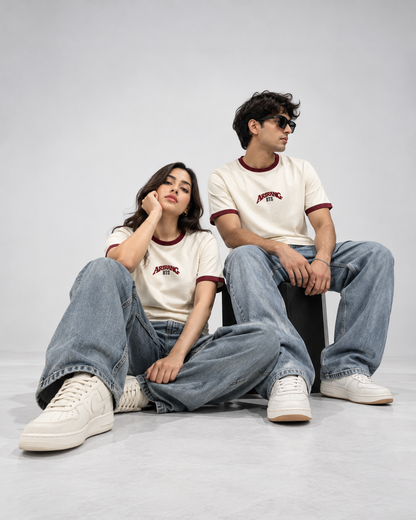 Arirang Embroidered Ringer Regular Fit T-Shirt | Antherr Core