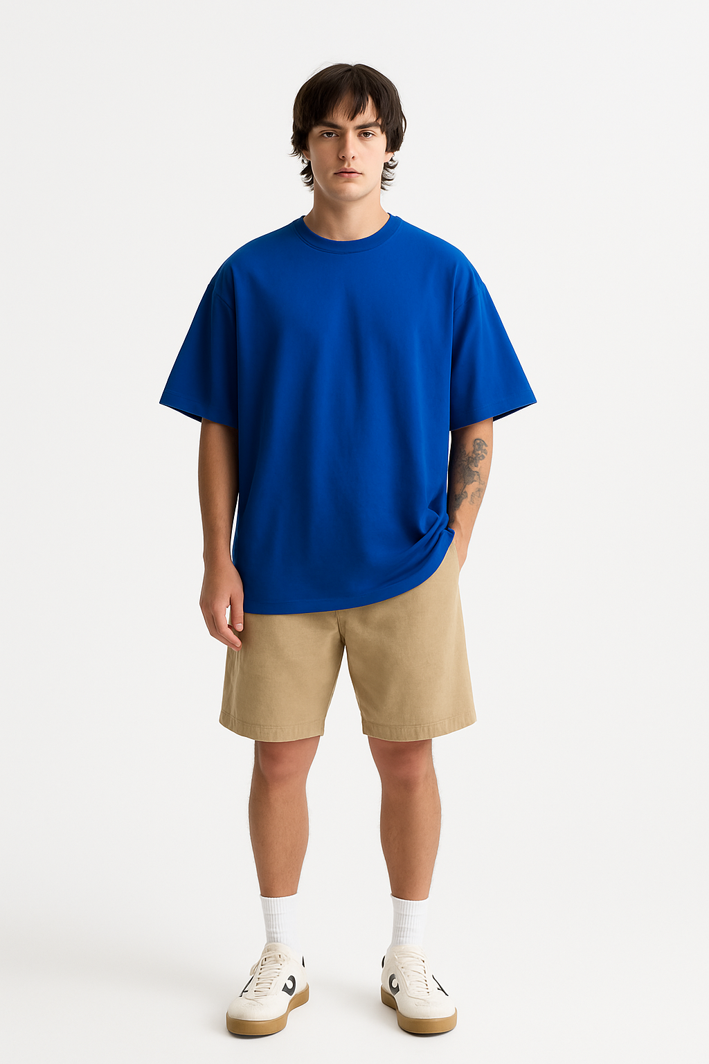 Basic Royal Blue Unisex Oversized T-shirt | Antherr Originals