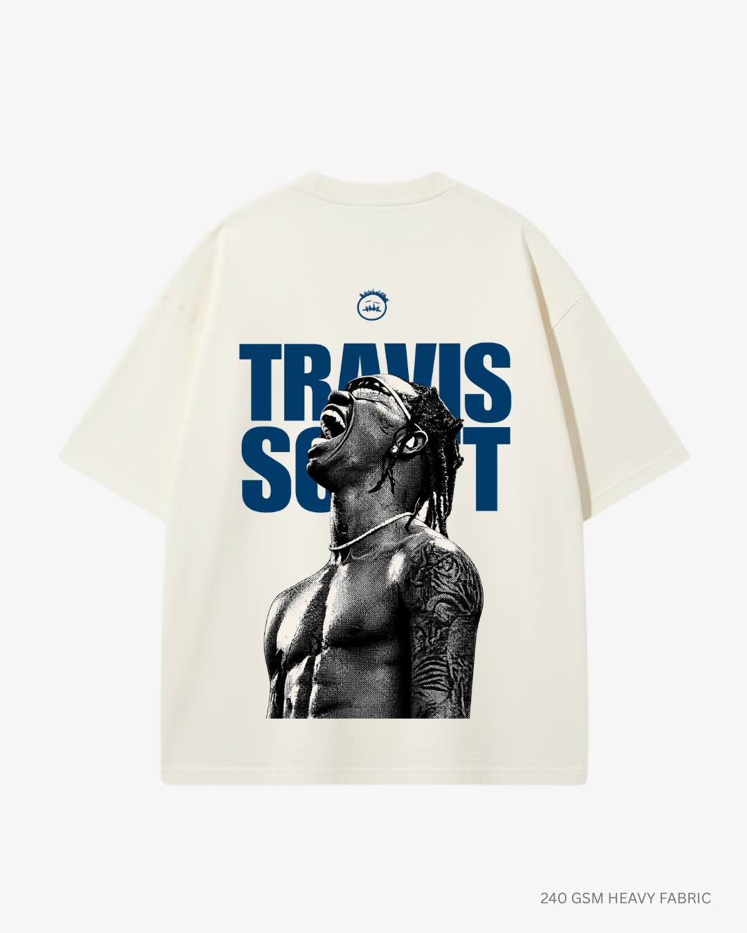 Travis Scott Unisex Oversized T-Shirt | Antherr Core OFF WHITE Cotton 240 GSM