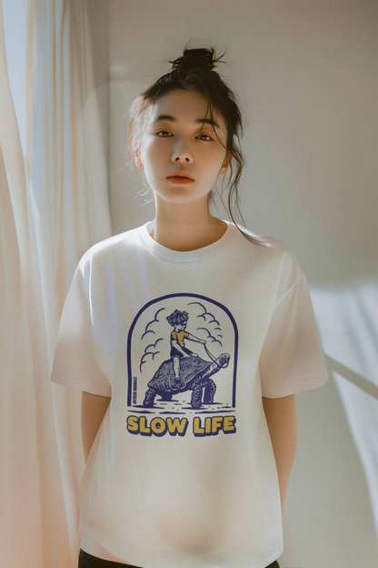 Slow Life French Terry Oversized T-Shirt | Antherr Originals