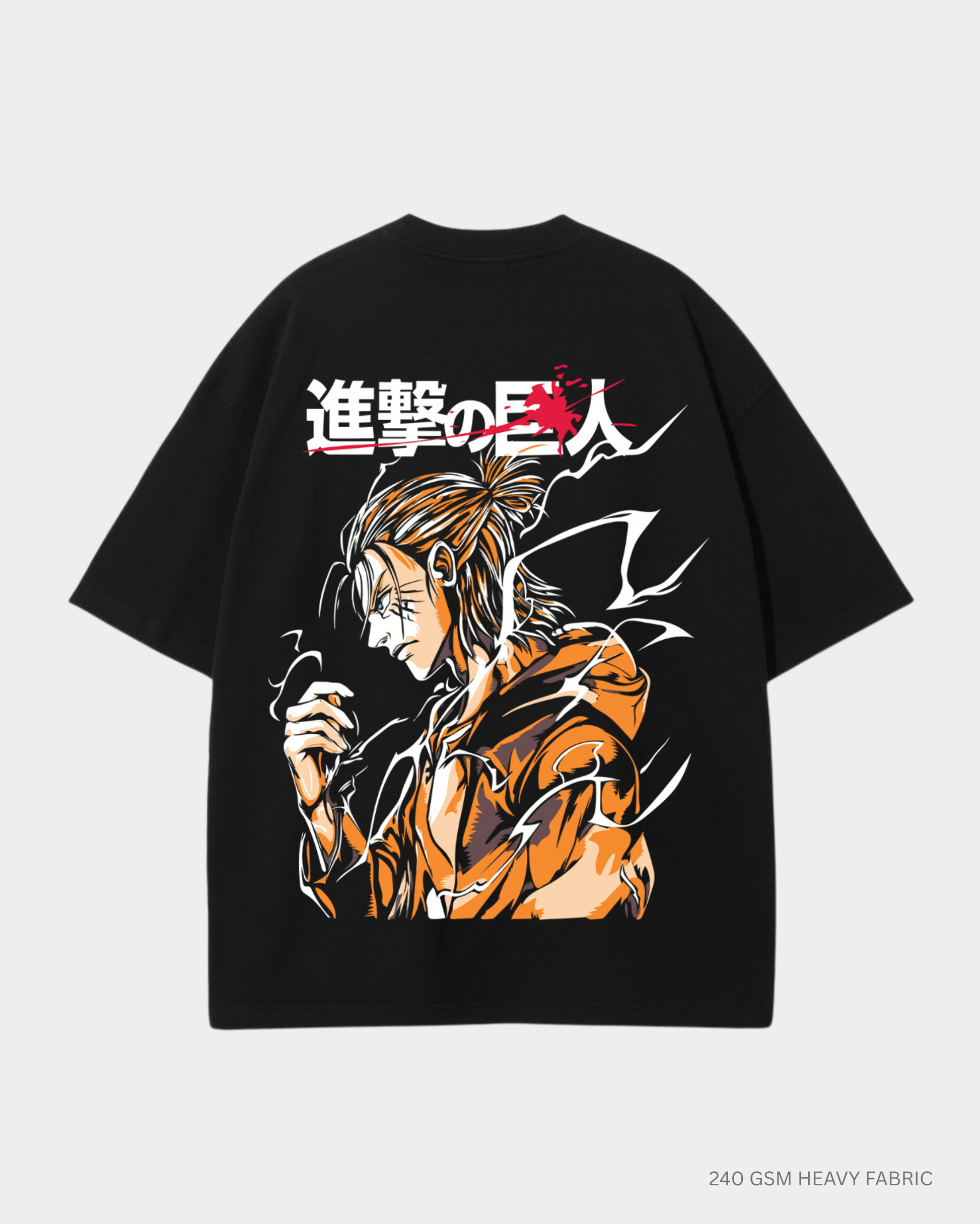 Eren Yeager Resolve AOT Unisex Oversized T-Shirt | Antherr Core Black Cotton 240 GSM