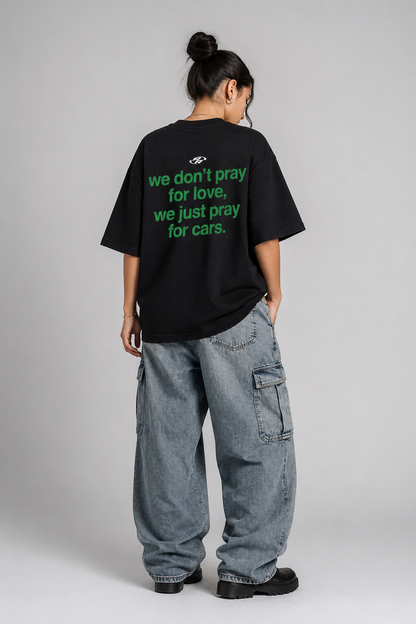 We Pray for Cars Unisex French Terry Oversized T-Shirt | Antherr Originals