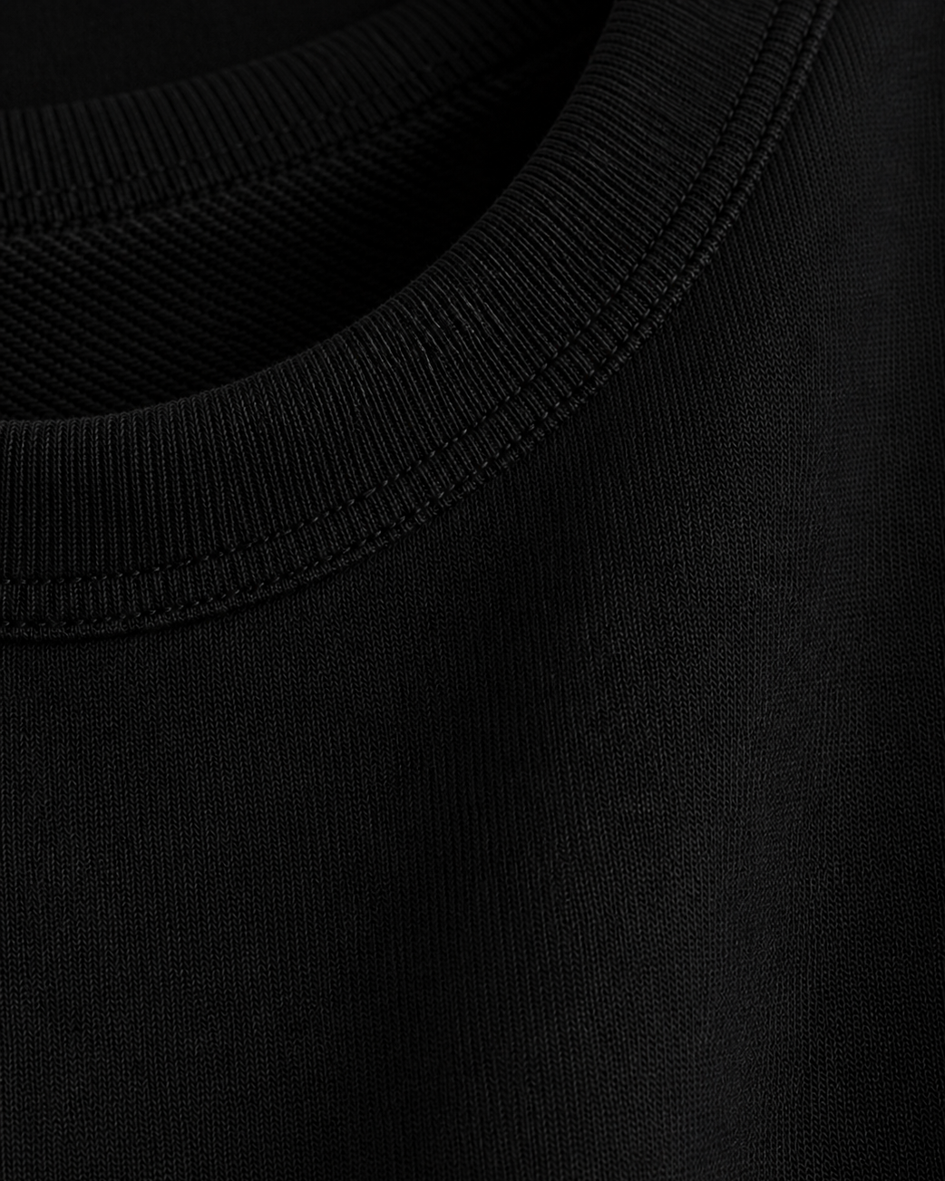 Basic Black Oversized T-Shirt | French Terry Cotton