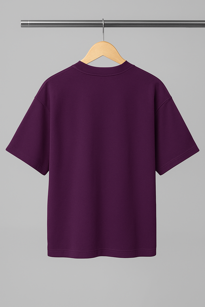 Basic Oversized T-shirt for Men: Purple