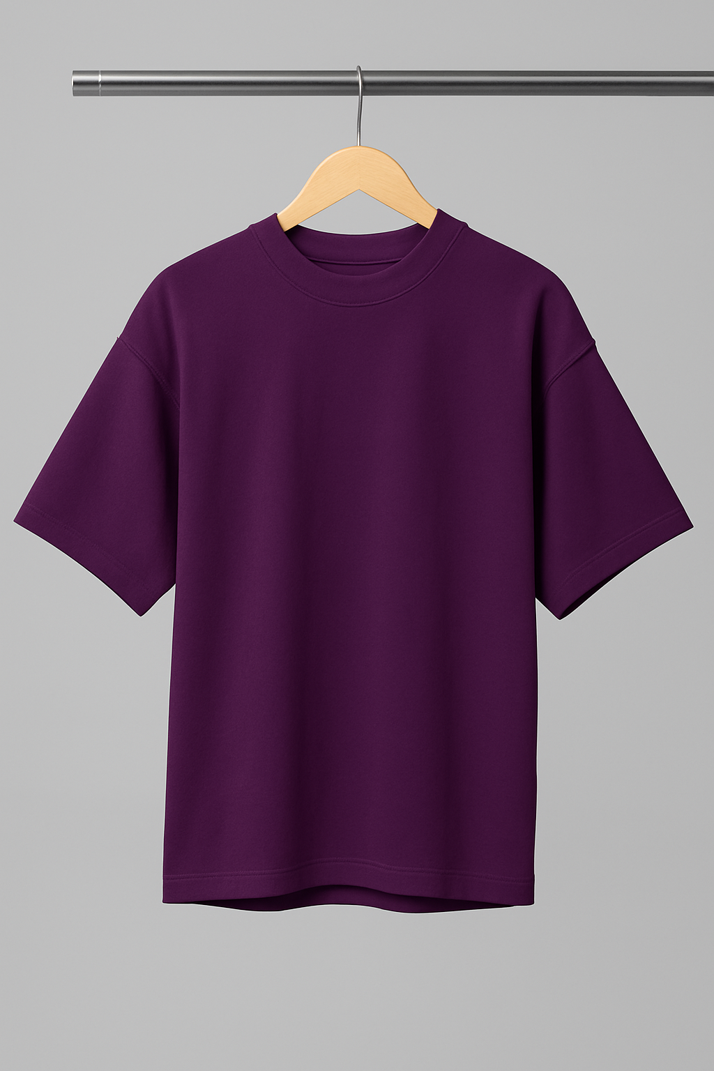 Basic Oversized T-shirt for Men: Purple