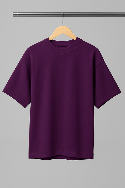 Basic Oversized T-shirt for Men: Purple