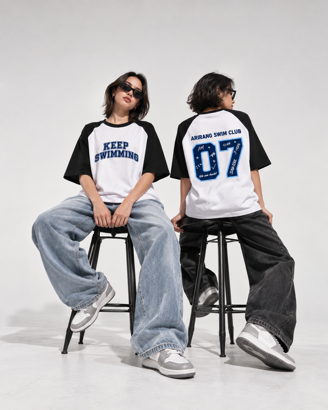 Arirang Swim Club Unisex Ranglan Oversized T-Shirt | Antherr Core