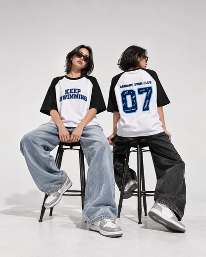 Arirang Swim Club Unisex Ranglan Oversized T-Shirt | Antherr Core