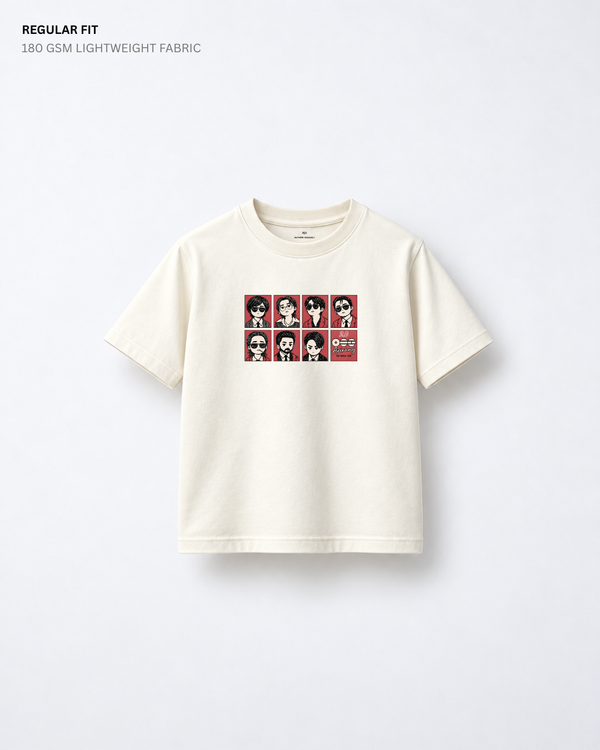 Chibi BTS 2.0 Arirang Kids Regular Fit T-Shirt Off White