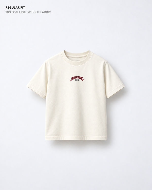 Arirang Embroidered Kids Regular Fit T-Shirt Off White