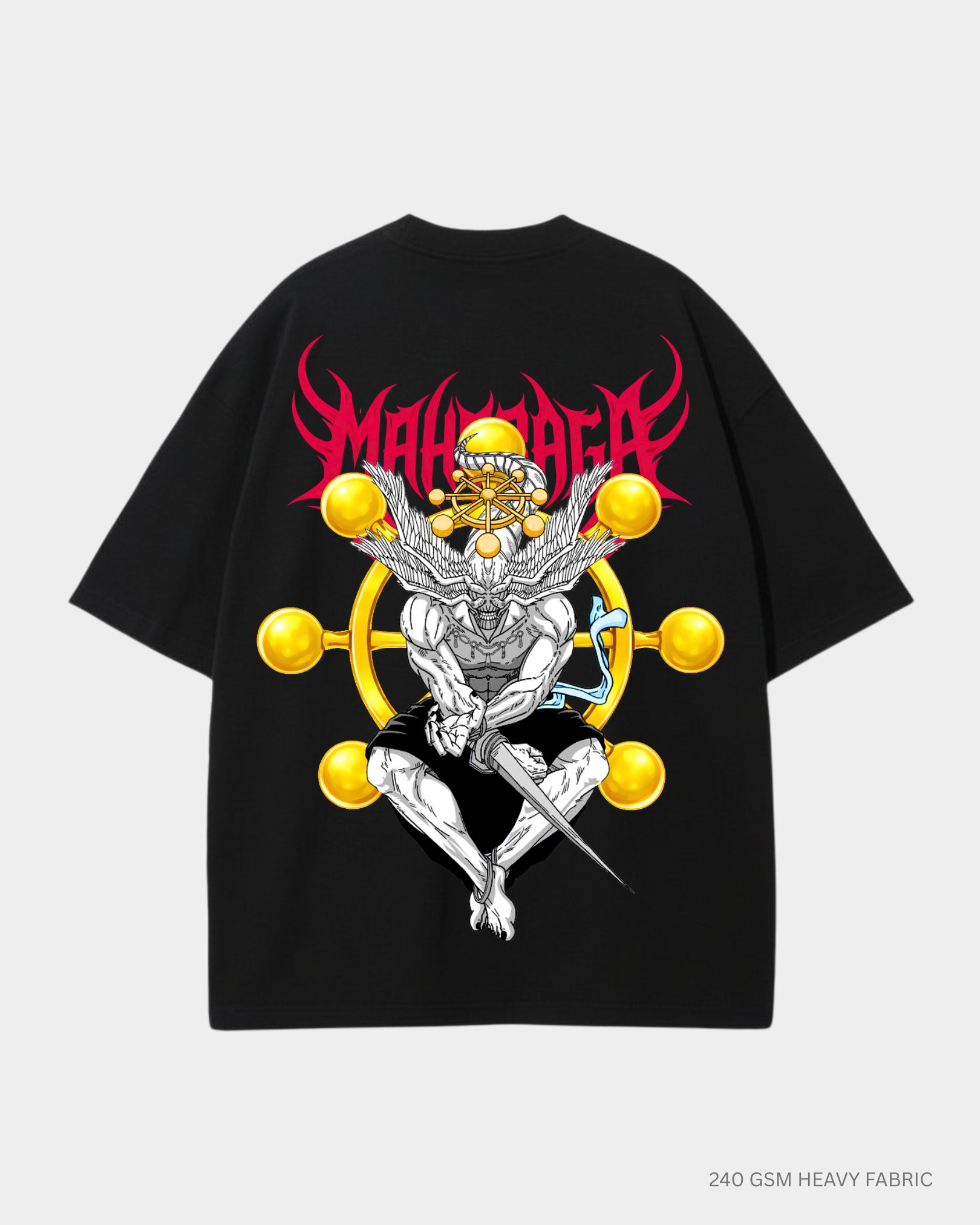 Mahoraga Divine Adaptation Unisex Oversized T-Shirt | Antherr Core Black Cotton 240 GSM
