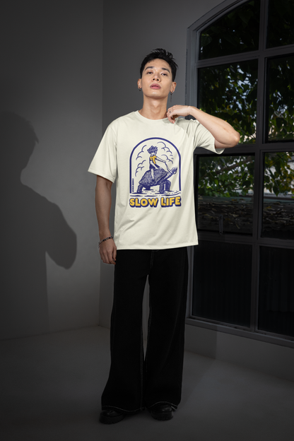 Slow Life French Terry Oversized T-Shirt | Antherr Originals