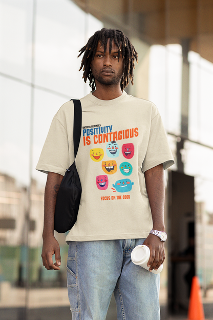 Positivity Is Contagious Unisex Oversized T-Shirts | Antherr