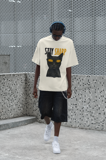 Stay Sharp Unisex Oversized T-Shirts
