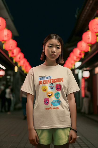 Positivity Is Contagious Unisex Oversized T-Shirts | Antherr