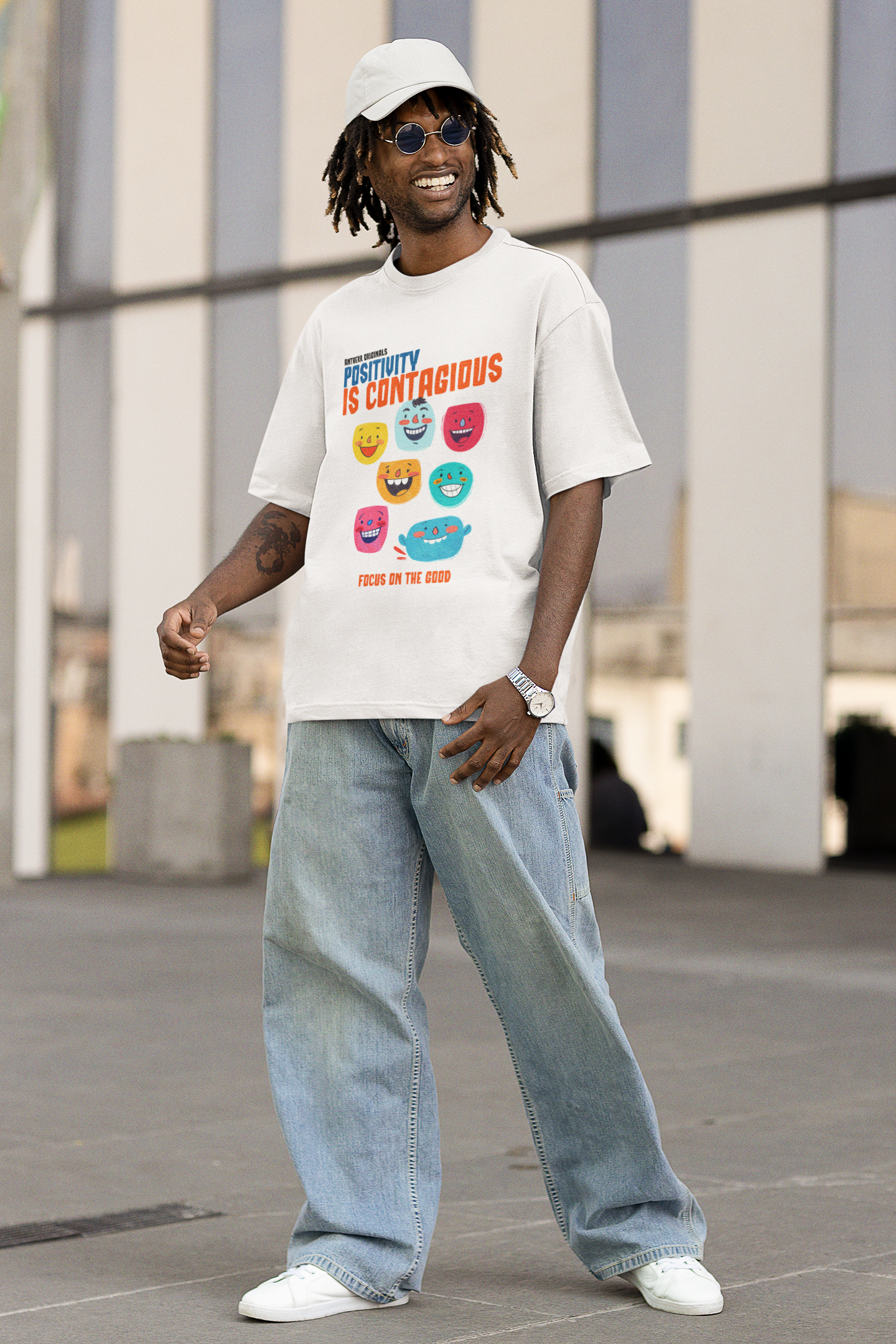 Positivity Is Contagious Unisex Oversized T-Shirts | Antherr