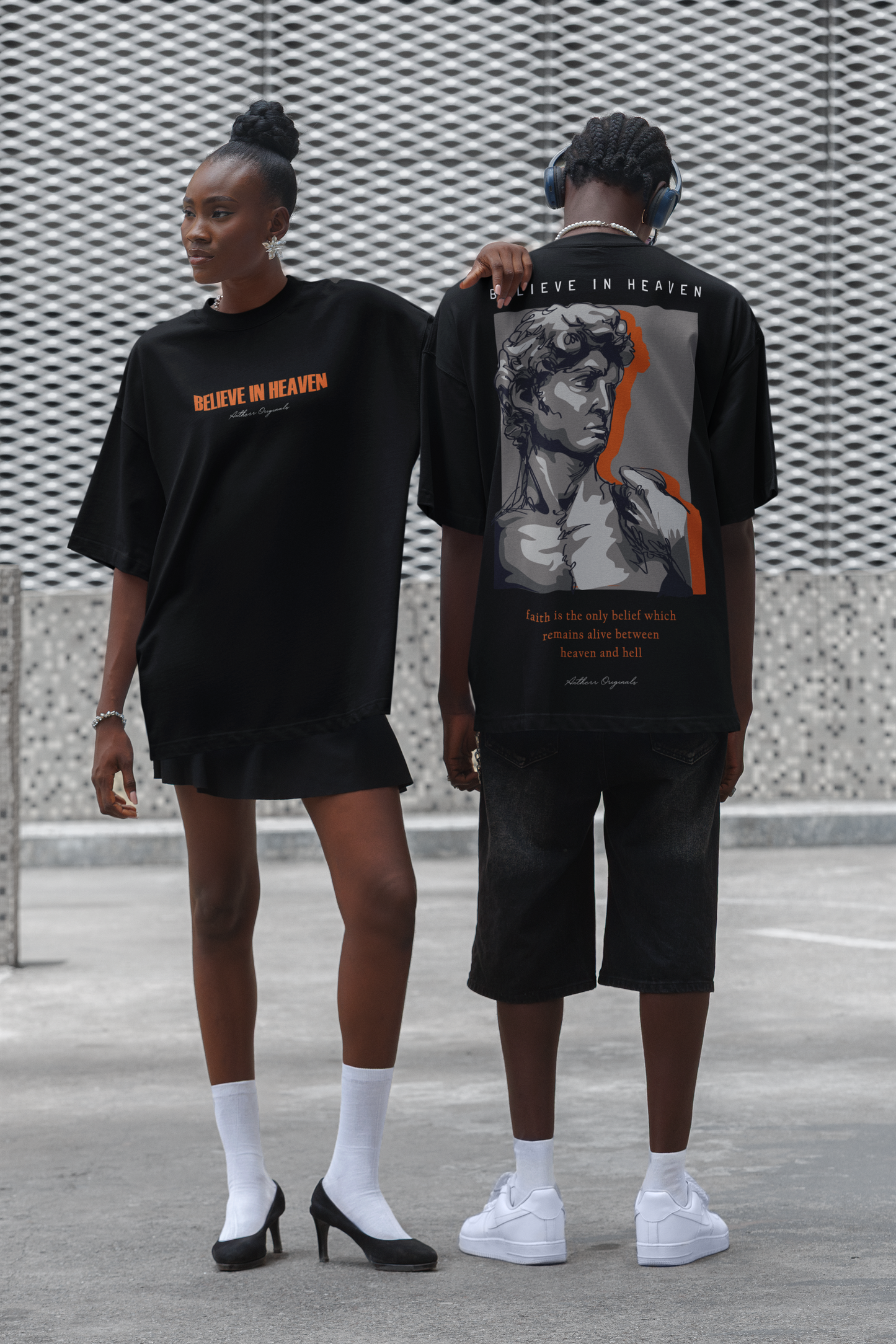 Believe in Heaven: Unisex Oversized T-Shirts