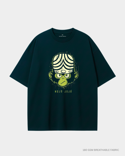 Mojo Jojo Unisex Oversized T-Shirt | Antherr Core Petrol Blue 240 GSM Cotton