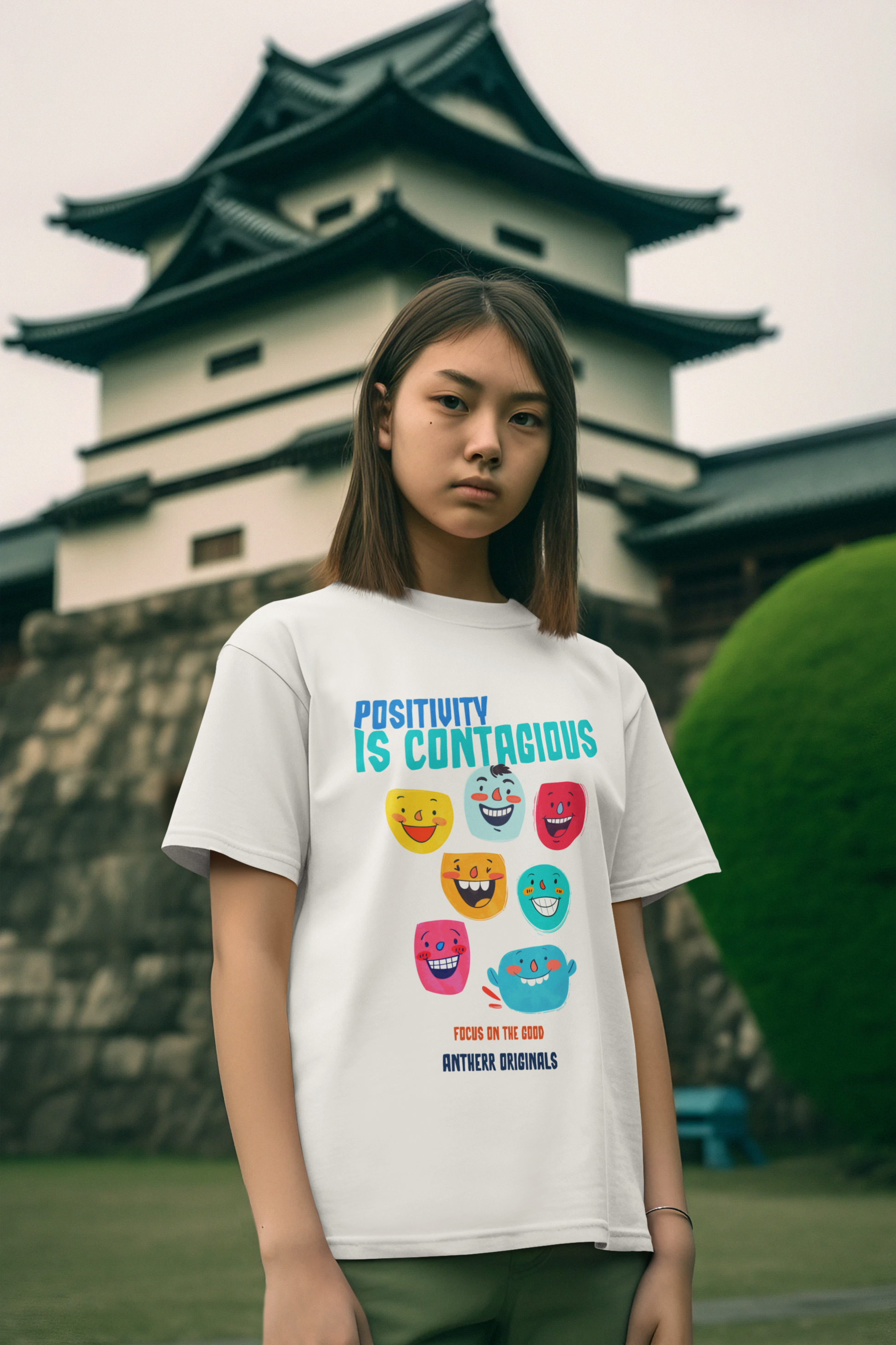 Positivity Is Contagious Unisex Oversized T-Shirts | Antherr