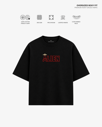 Chibi Alien Arirang Unisex French Terry Oversized T-Shirt