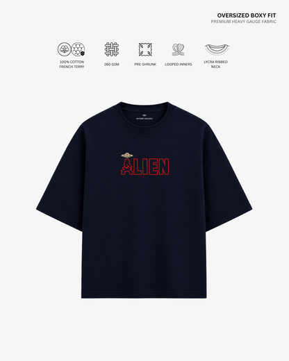Chibi Alien Arirang Unisex French Terry Oversized T-Shirt