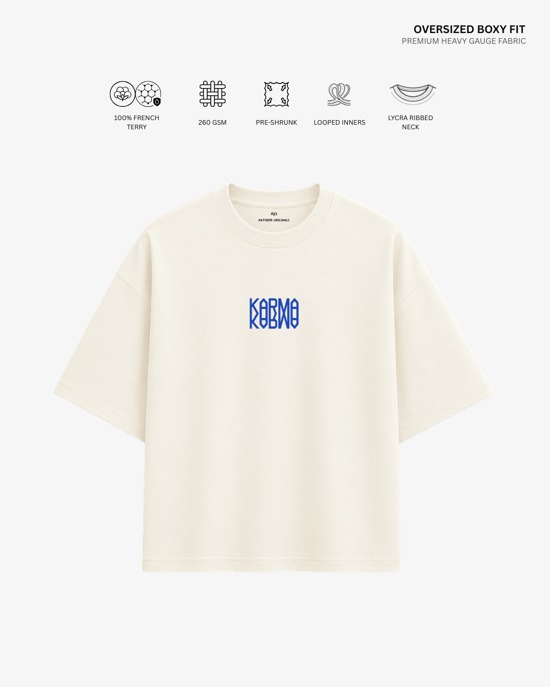Chibi SKZ KARMA Unisex French Terry Oversized T-Shirt | Antherr Core