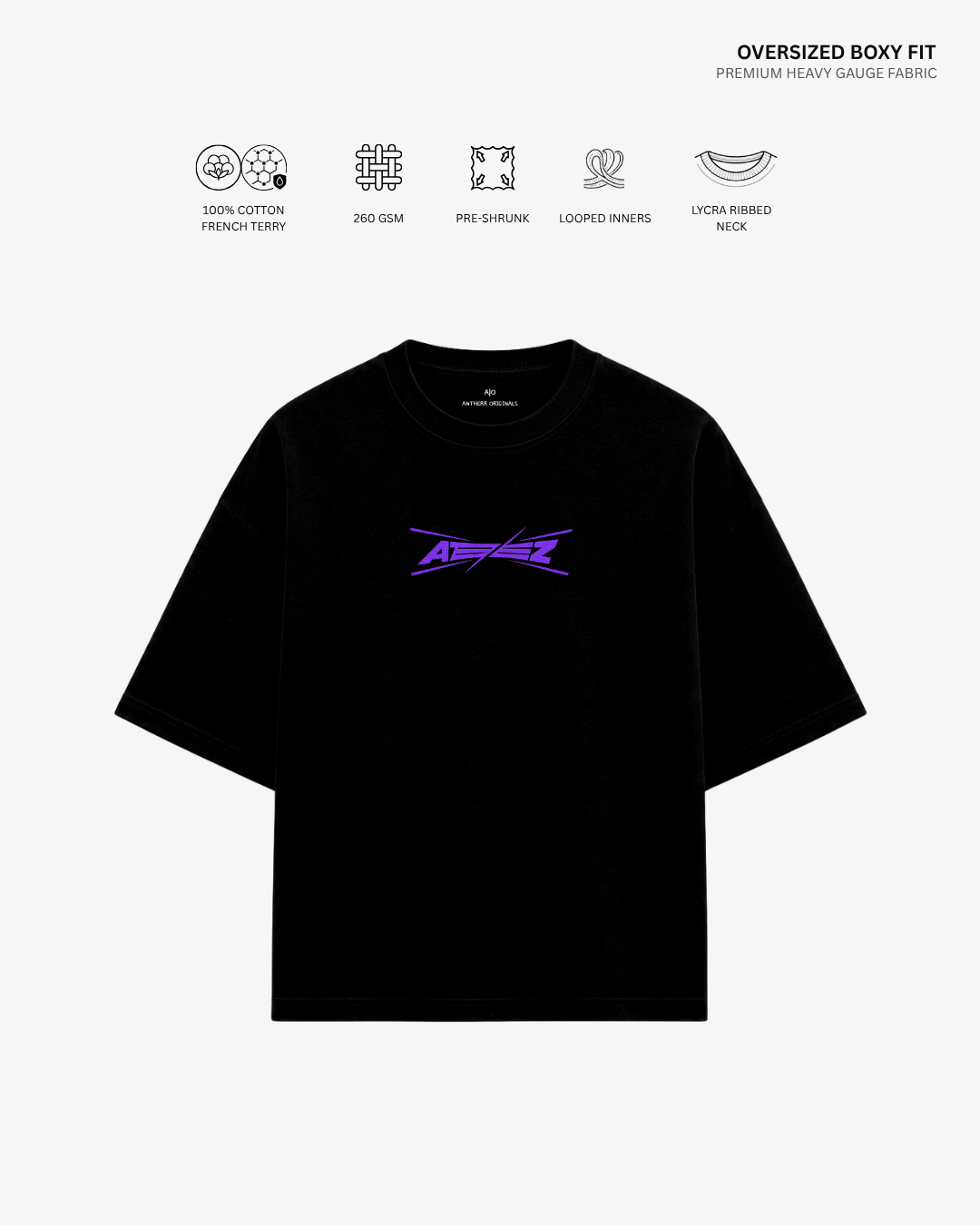 Ateez Bouncy Unisex French Terry Oversized T-Shirt | Antherr Core
