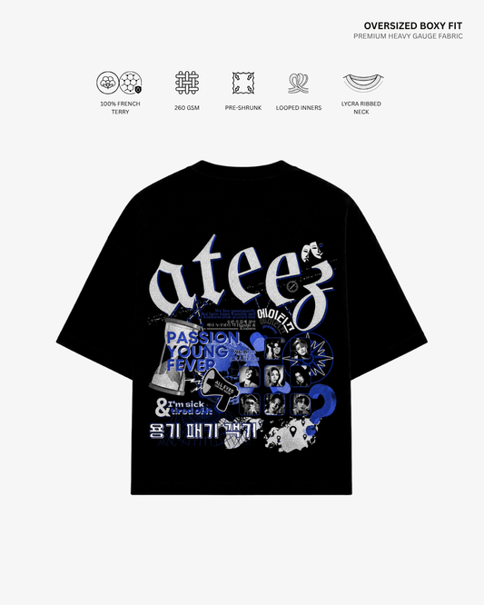 Ateez Unisex French Terry Oversized T-Shirt | Antherr Core