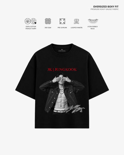JK Jungkook French Terry Oversized T-Shirt | Antherr Core