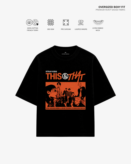 This & That SKZ French Terry Oversized T-Shirt | Antherr Core