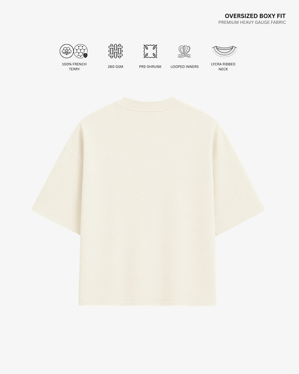 Peekaboo Cat French Terry Oversized T-Shirt | Antherr Core