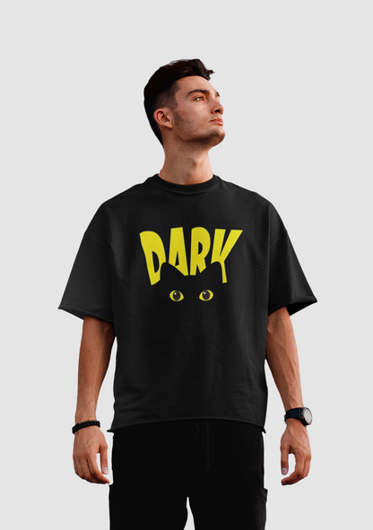Dark Oversized T-Shirts for Women: Black