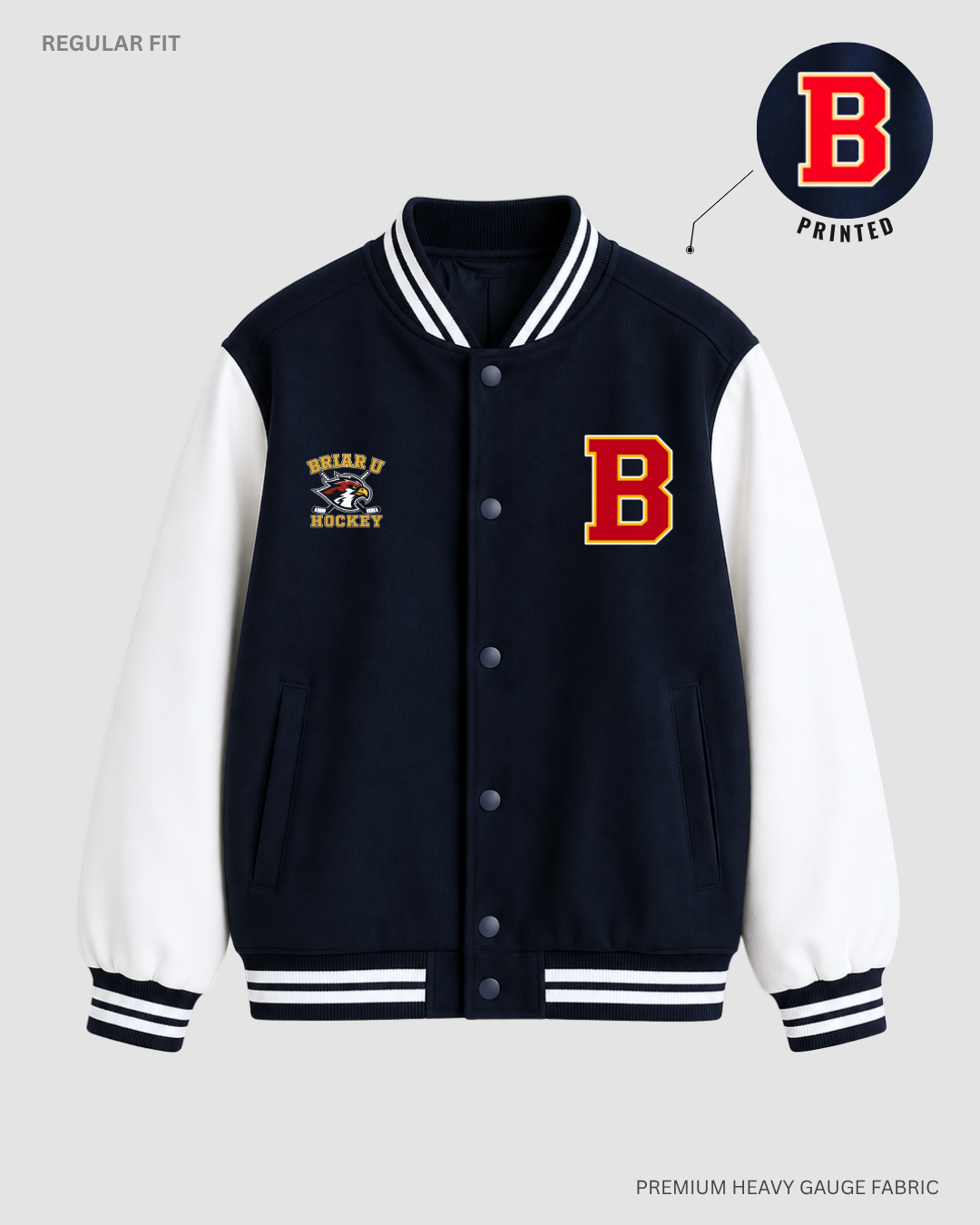 Briar U Hawks Unisex Varsity Jacket