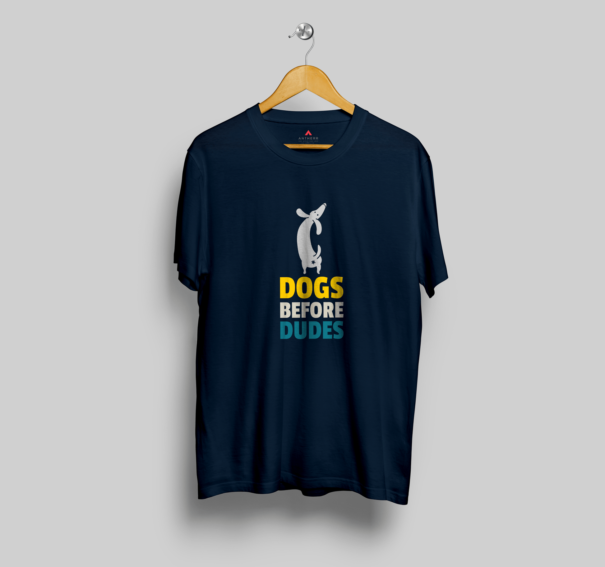 "DOGS BEFORE DUDES " - HALF-SLEEVE T-SHIRTS