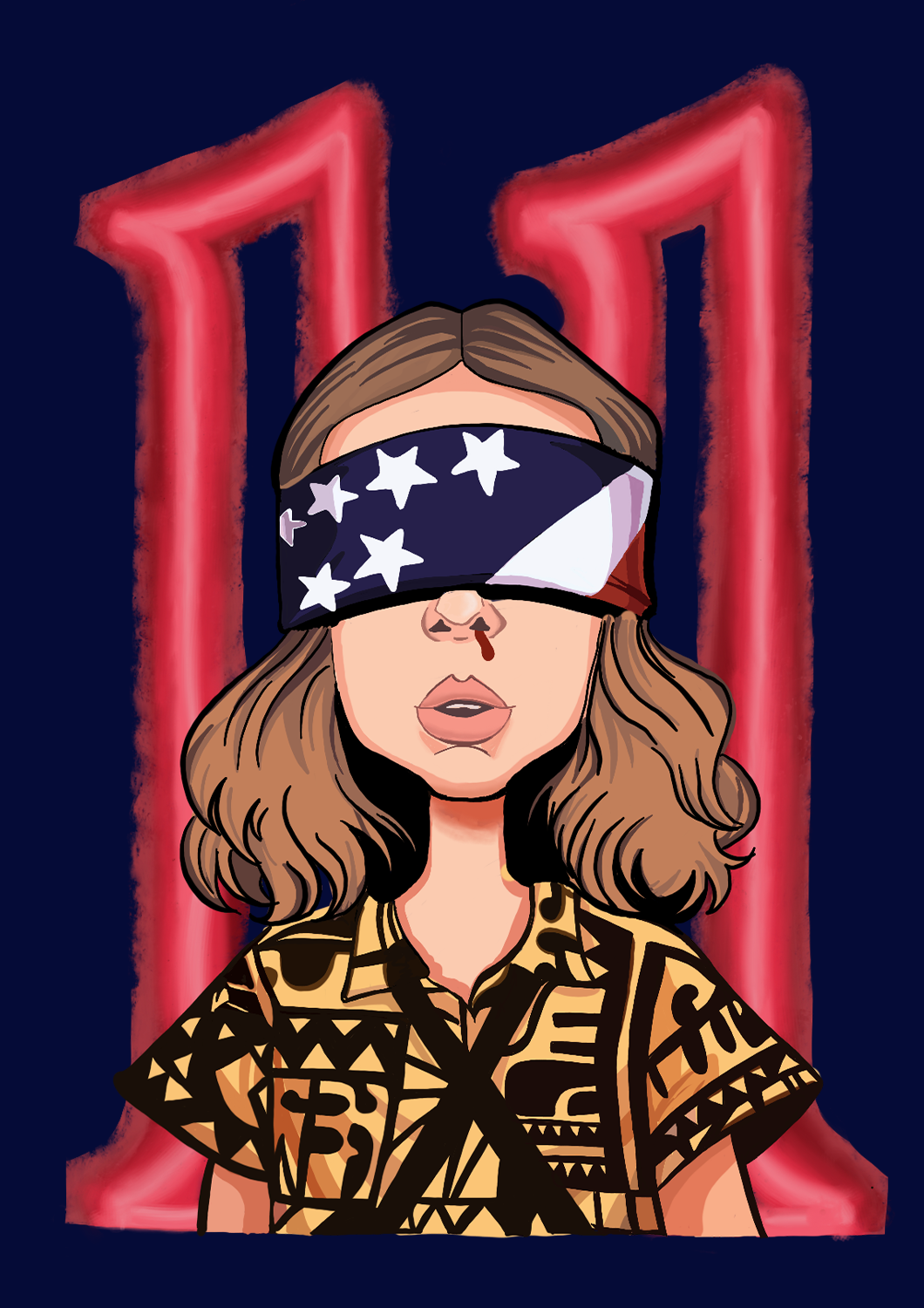 "STRANGER THINGS" - ELEVEN : Half-sleeve T-Shirts