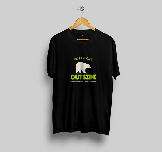 "GO EXPLORE OUTSIDE" - HALF-SLEEVE T-SHIRT'S