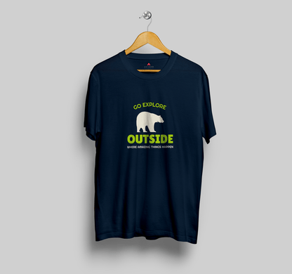 GO EXPLORE OUTSIDE- HALF-SLEEVE T-SHIRT