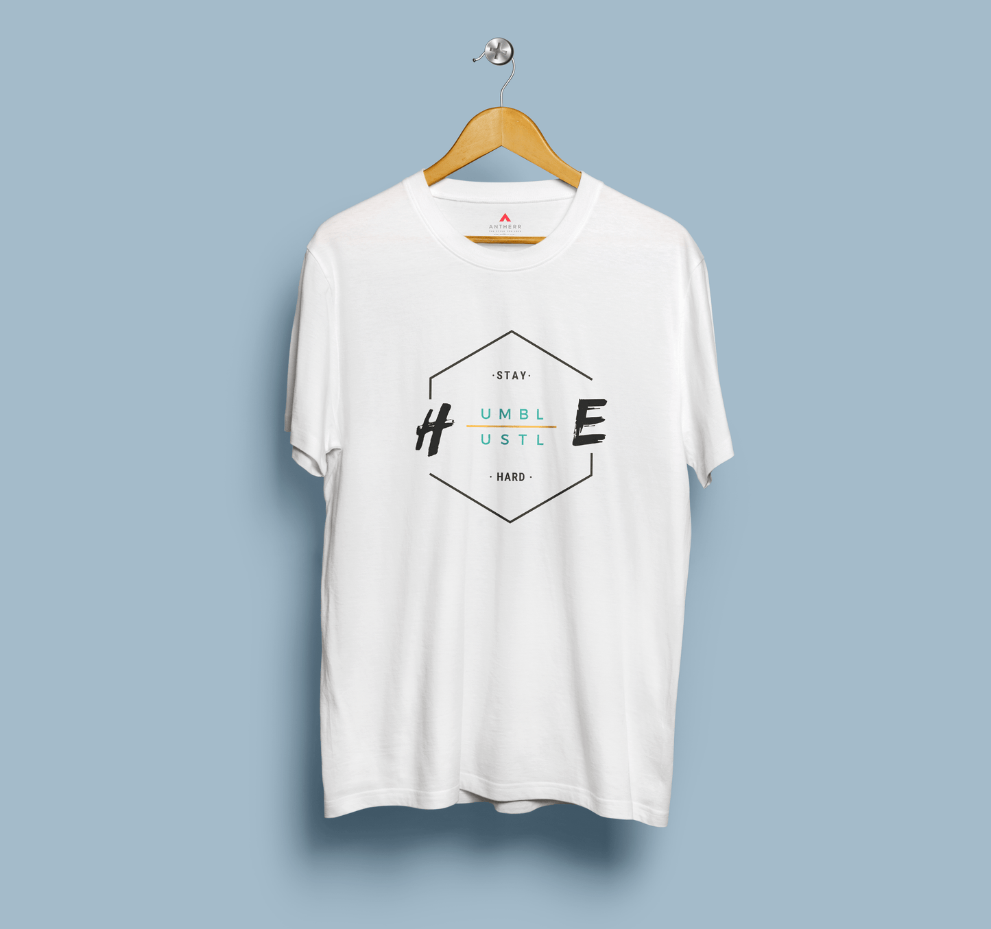 STAY HUMBLE, HUSTLE HARD - HALF-SLEEVE T-SHIRTS WHITE