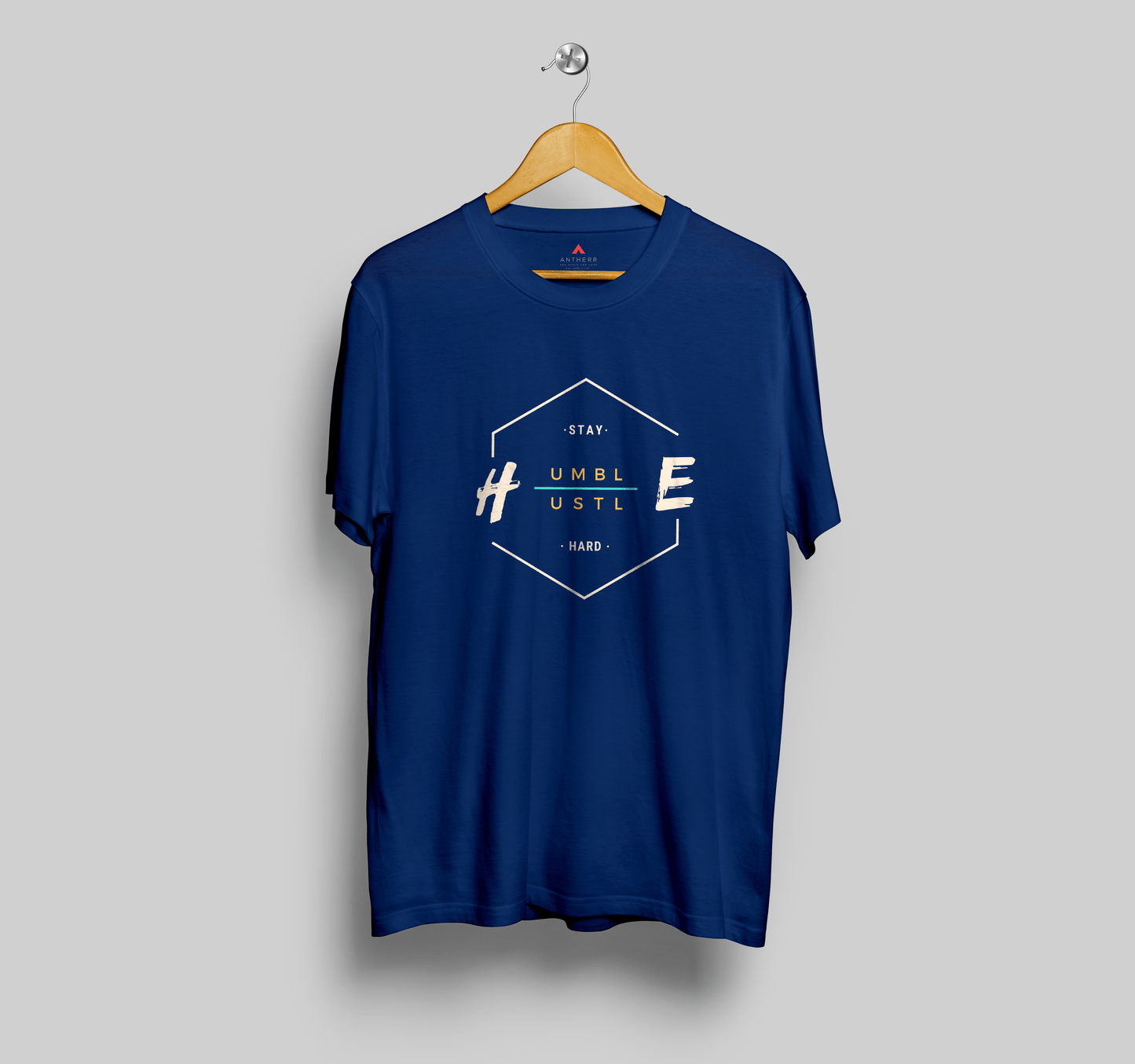 STAY HUMBLE, HUSTLE HARD - HALF-SLEEVE T-SHIRTS ROYAL BLUE
