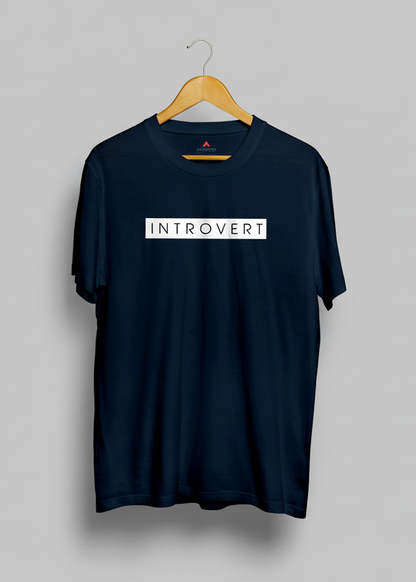 INTROVERT Unisex Regular Fit T-Shirt NAVY BLUE